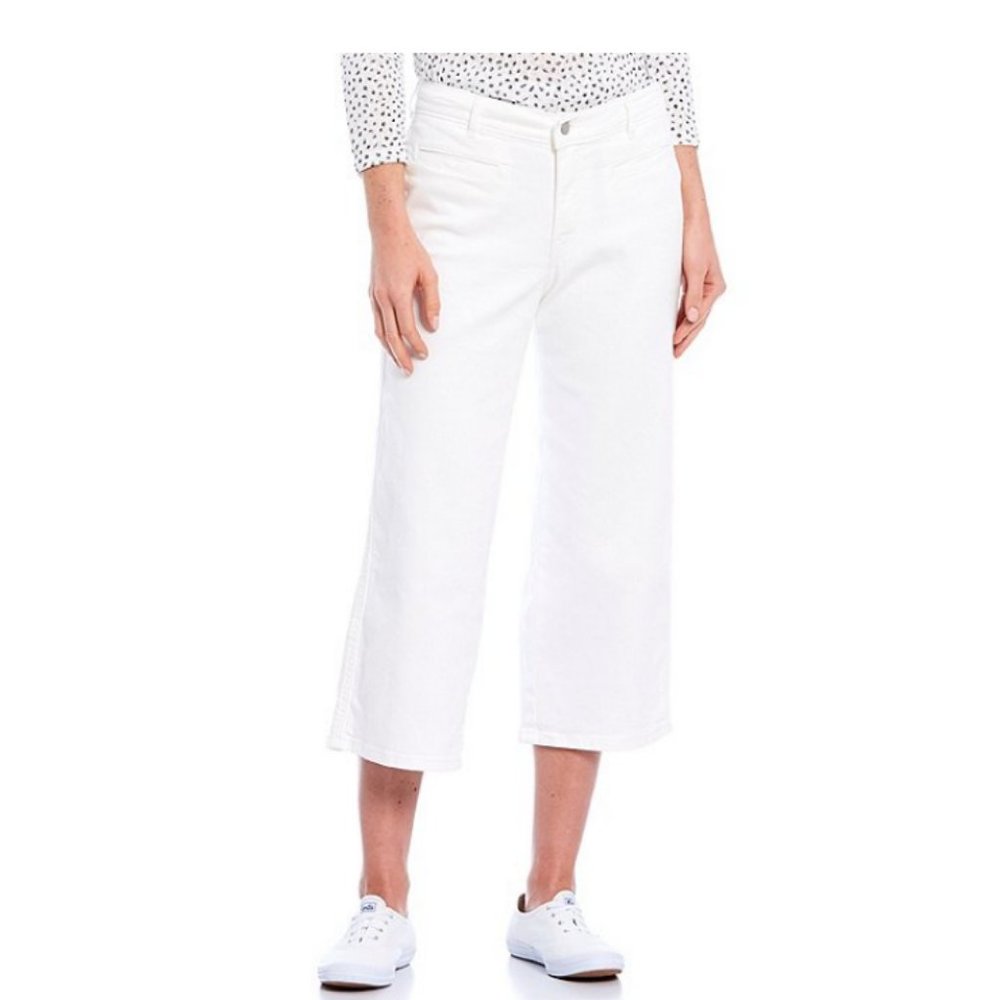 LEVI'S White Wide Leg Cropped Jeans